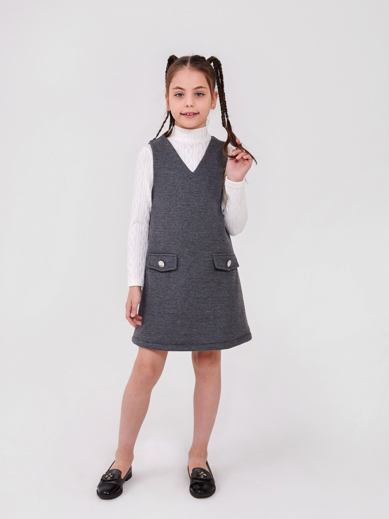 Сарафан SMIL модель smil_120449-temno-seryj-melanz Фото