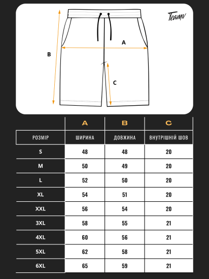 Шорти TeamV модель 602-3 — фото 4 - INTERTOP