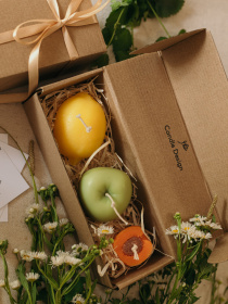 Набор ароматических свечей "Фруктовый коктейль", из натурального пчелиного воска Candle Design модель 200.0102 Фото