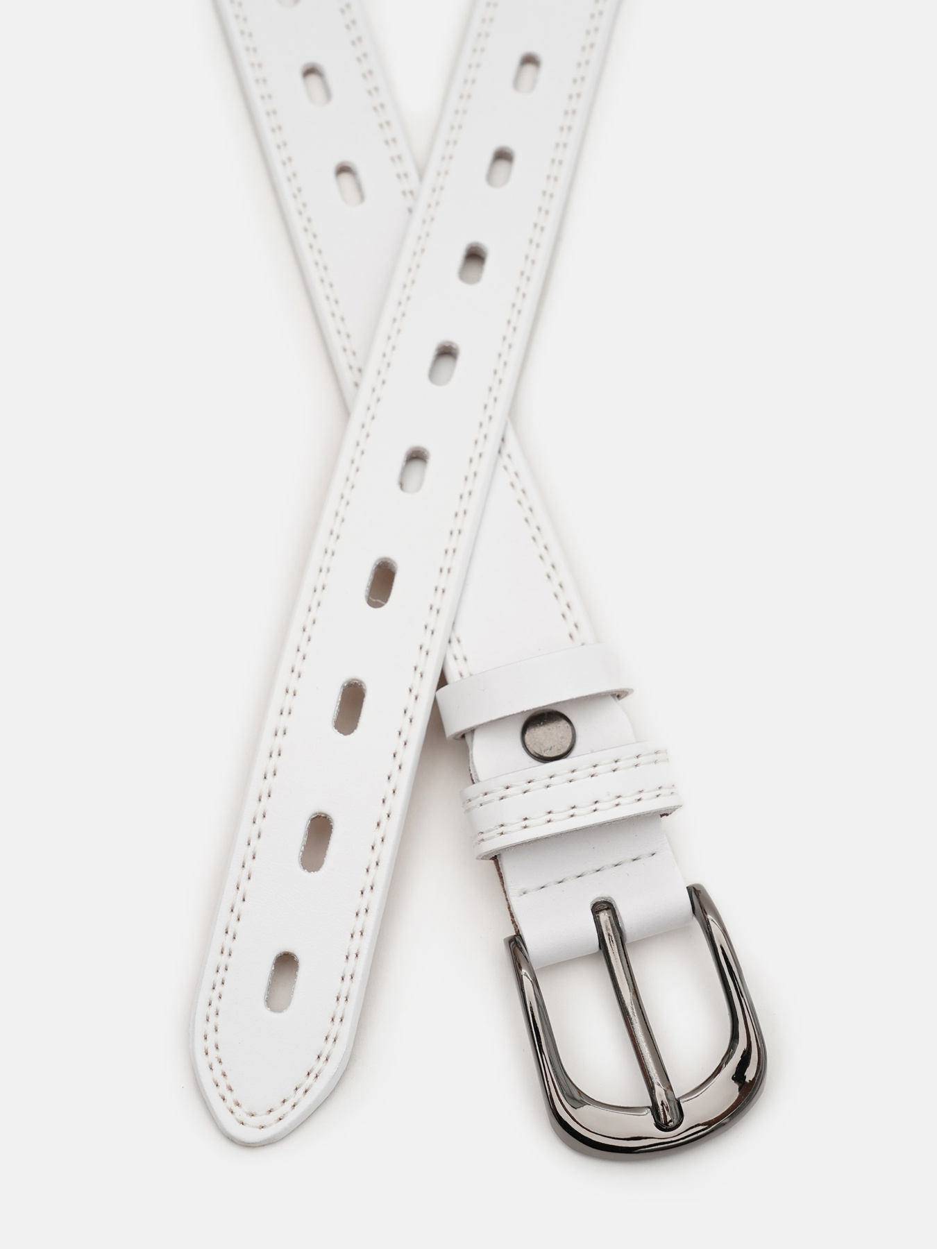 Ремінь Borsa Leather модель Cv1zk-049w-white Фото