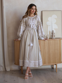 Вышитое платье Golden Trinity модель Pan01 Фото