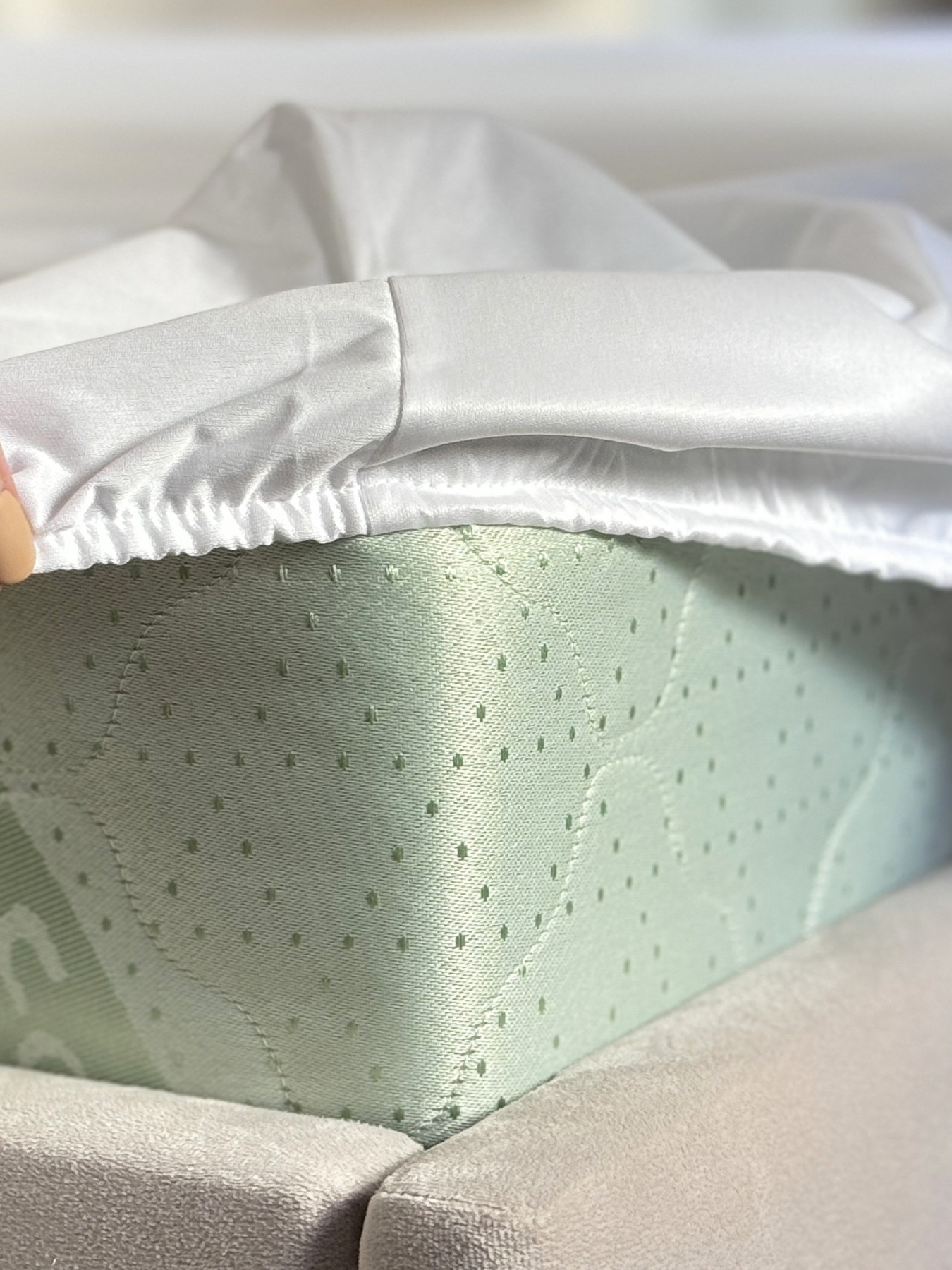 Наматрасник Aqua-stop водонепроницаемый с бортом по периметру Ecotton модель 18917 Фото