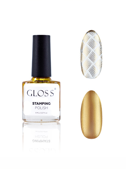 GLOSS COMPANY ­Лак для стемпінгу GLOSS Stamping polish 03, жовтий перламутровий модель 4823271409695 - фото