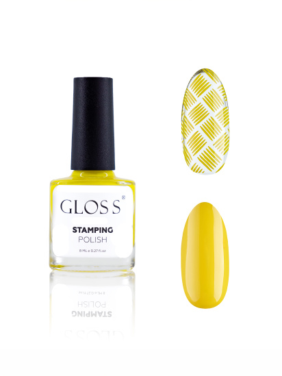 GLOSS COMPANY ­Лак для стемпінгу GLOSS Stamping polish 06, жовтий модель 4823271409725 - фото