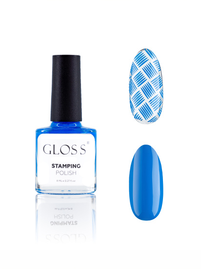 GLOSS COMPANY ­Лак для стемпінгу GLOSS Stamping polish 08, синій модель 4823271409749 - фото