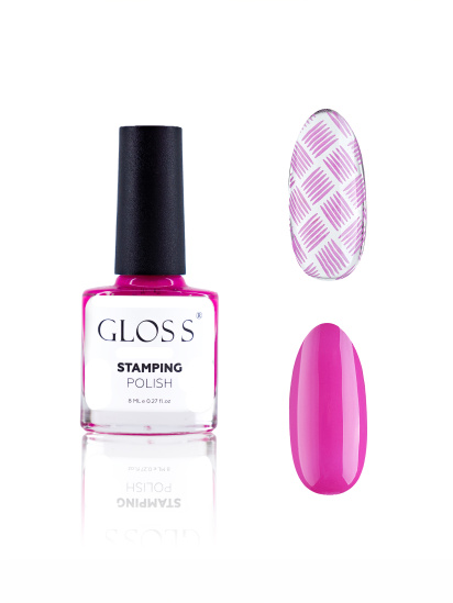 GLOSS COMPANY ­Лак для стемпінгу GLOSS Stamping polish 11, фуксія модель 4823271409770 - фото