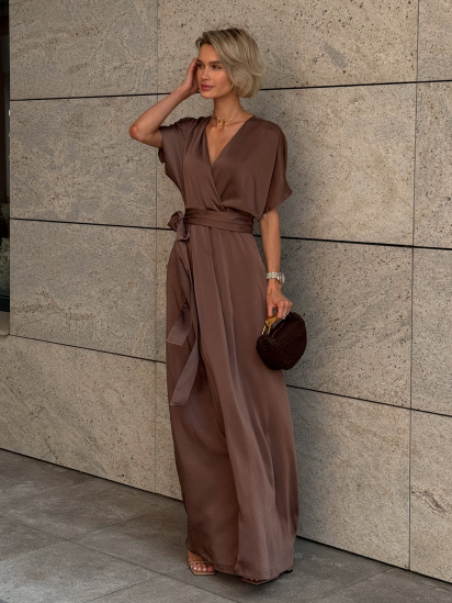 Сукня максі Jadone Fashion модель Rosalia_dress_chocolate — фото 3 - INTERTOP