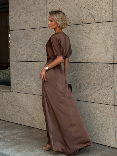Сукня максі Jadone Fashion модель Rosalia_dress_chocolate — фото 4 - INTERTOP