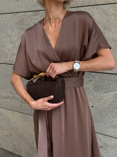 Сукня максі Jadone Fashion модель Rosalia_dress_chocolate — фото 6 - INTERTOP