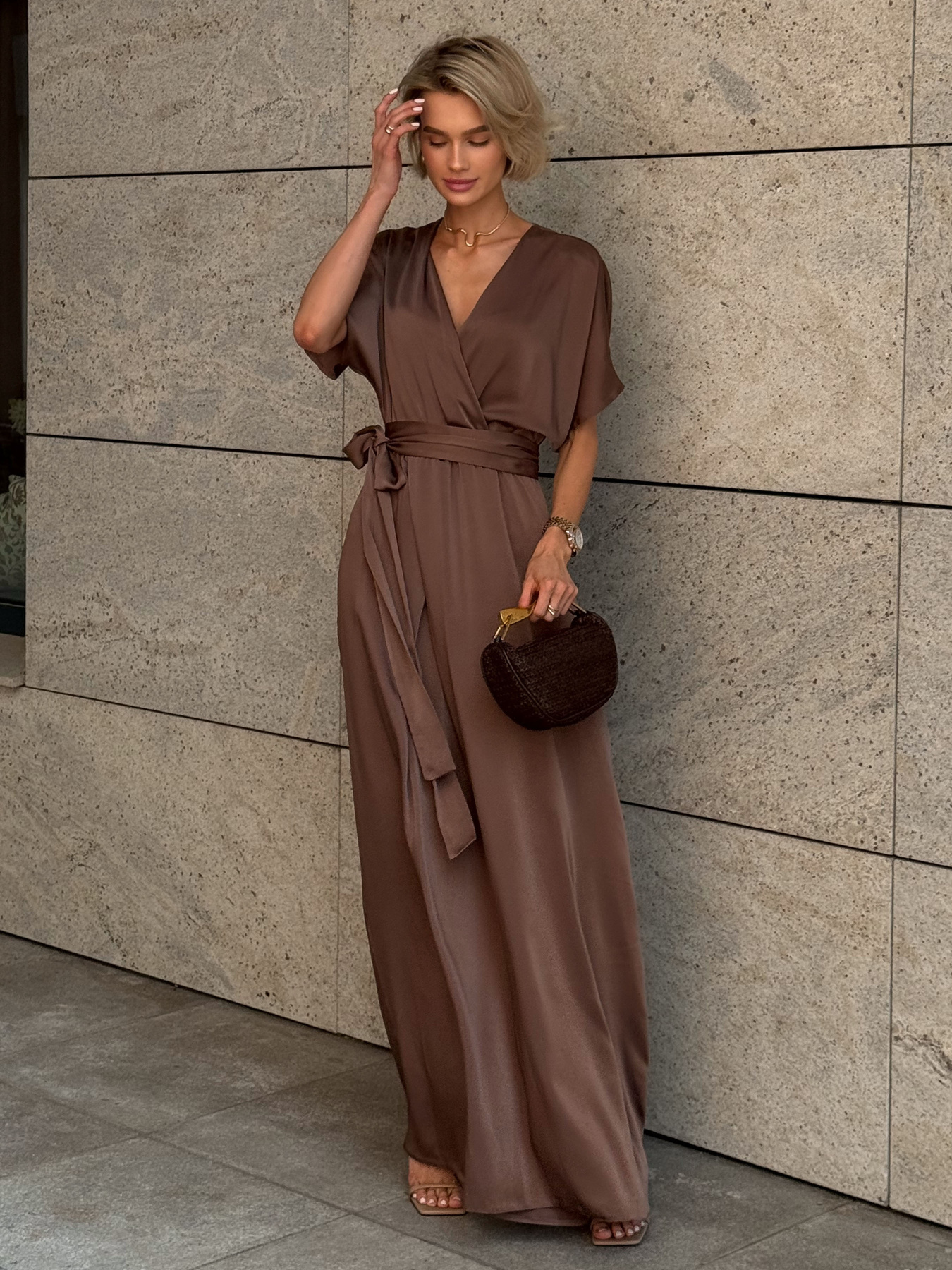 Платье макси Jadone Fashion модель Rosalia_dress_chocolate Фото