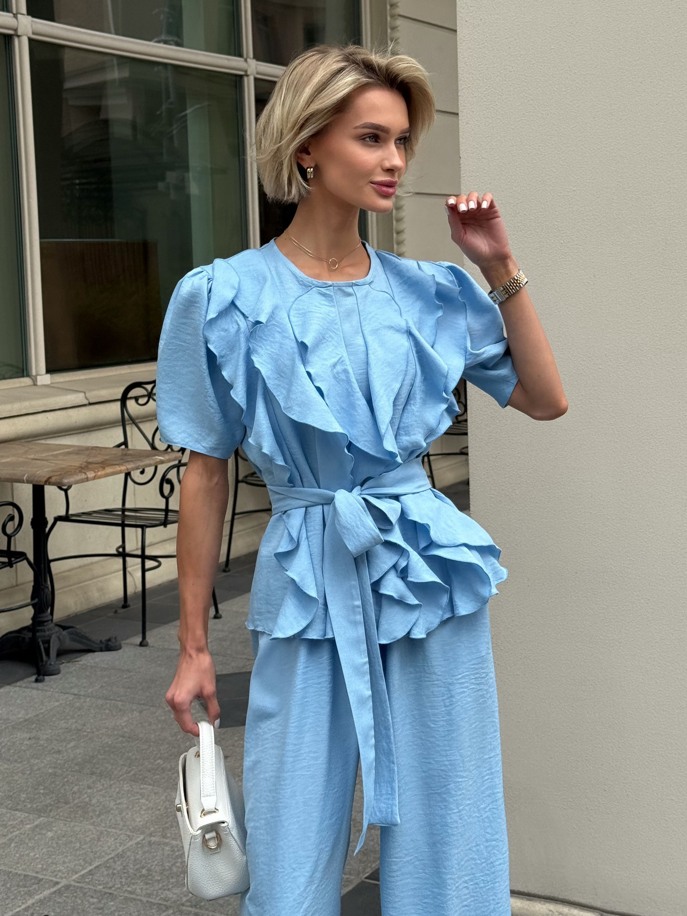 Повседневный костюм Jadone Fashion модель Yuxi_blue_Costume Повседневный костюм Jadone Fashion модель Yuxi_blue_Costume Фото