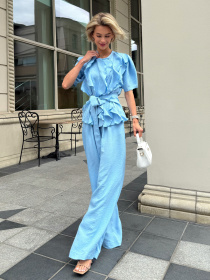 Повседневный костюм Jadone Fashion модель Yuxi_blue_Costume Повседневный костюм Jadone Fashion модель Yuxi_blue_Costume Фото