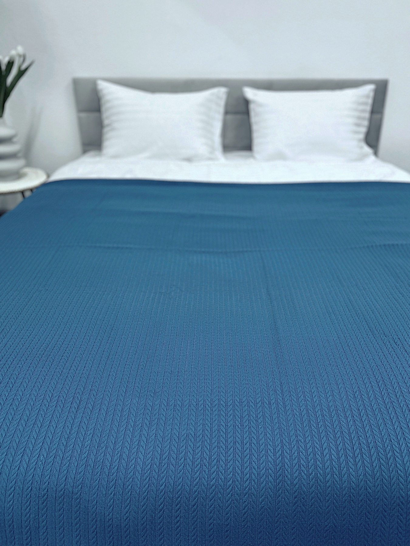 Покрывало Pique хлопковое Atlantic в крафтовой подарочной коробке Ecotton модель 24535 Фото