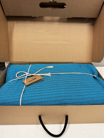 Покрывало Pique хлопковое Atlantic в крафтовой подарочной коробке Ecotton модель 24535 Фото