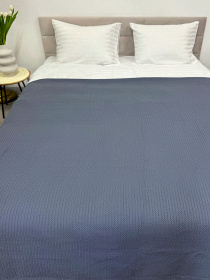 Покрывало Pique хлопковое Grey в крафтовой подарочной коробке Ecotton модель 24540 Фото