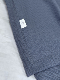 Покрывало Pique хлопковое Grey в крафтовой подарочной коробке Ecotton модель 24540 Фото