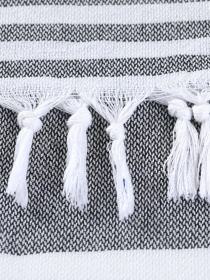 Полотенце пештемаль хлопковое для ванной, отелей, SPA, саун, бани - XХL  Grey Stripes Lovely Svi  модель 5032025 Фото