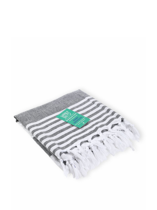 Полотенце пештемаль хлопковое для ванной, отелей, SPA, саун, бани - XХL  Grey Stripes Lovely Svi  модель 5032025 Фото