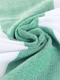 Полотенце пештемаль хлопковое для ванной, отелей, SPA, саун, бани - XХL  Green/Blue Stripes Lovely Svi  модель 6032025 Фото