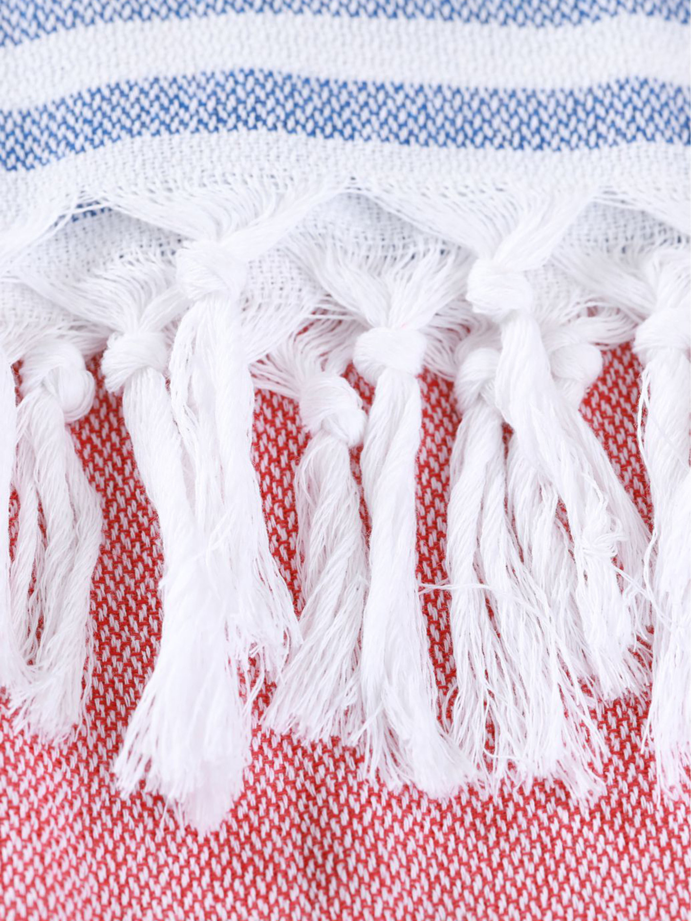 Полотенце пештемаль хлопковое для ванной, отелей, SPA, саун, бани - XХL Red/Blue Stripes Lovely Svi  модель 9032025 Фото