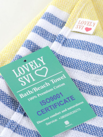 Полотенце пештемаль хлопковое для ванной, отелей, SPA, саун, бани - XХL Red/Blue Stripes Lovely Svi  модель 8032025 Фото