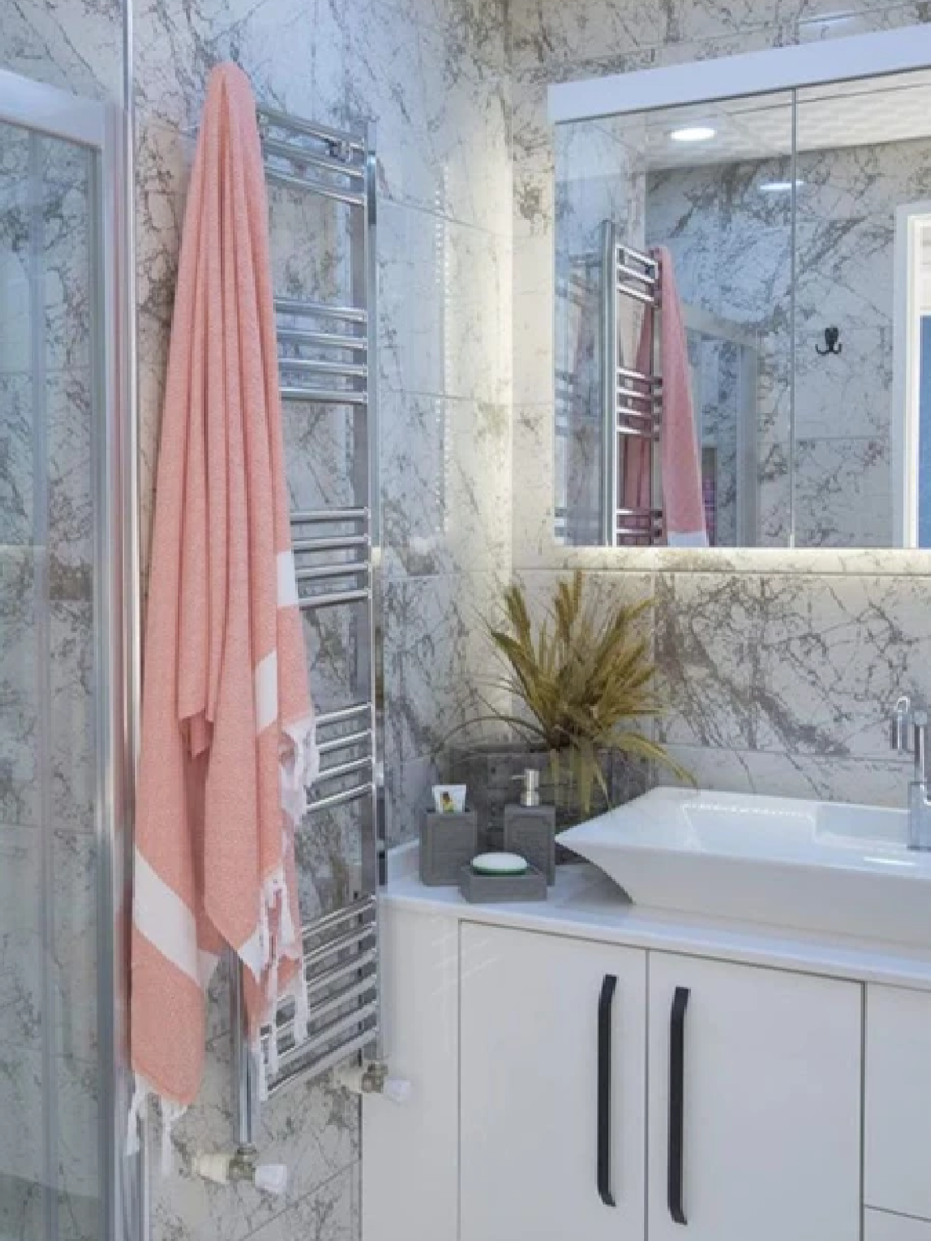 Полотенце пештемаль хлопковое для ванной, отелей, SPA, саун, бани - XХL  Кораловый Lovely Svi  модель 35617 Фото