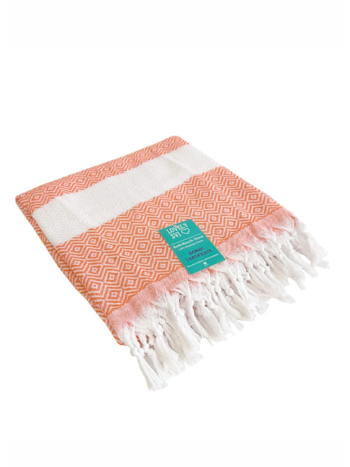 Рушник пештемаль бавовняний для ванної, басейну, пляжа, хамам, spa, саун - XХL Кораловий Lovely Svi  модель 35617 Фото