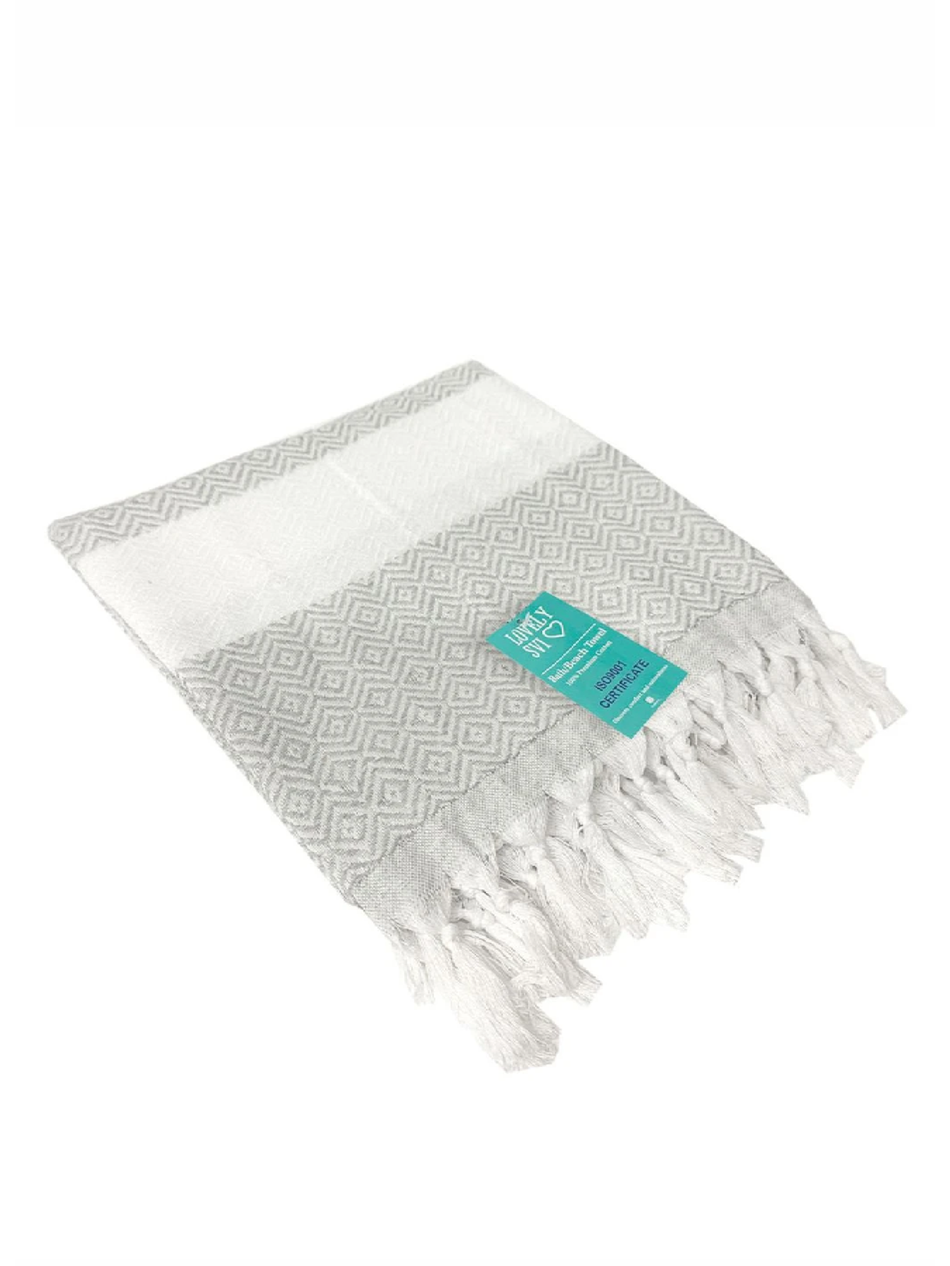 Полотенце пештемаль хлопковое для ванной, отелей, SPA, саун, бани - XХL Серый Lovely Svi  модель 3042023 Фото