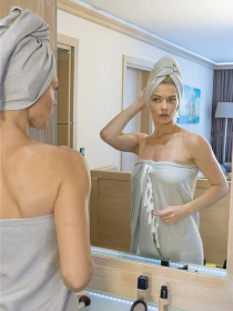 Полотенце пештемаль хлопковое для ванной, отелей, SPA, саун, бани - XХL Серый Lovely Svi  модель 3042023 Фото