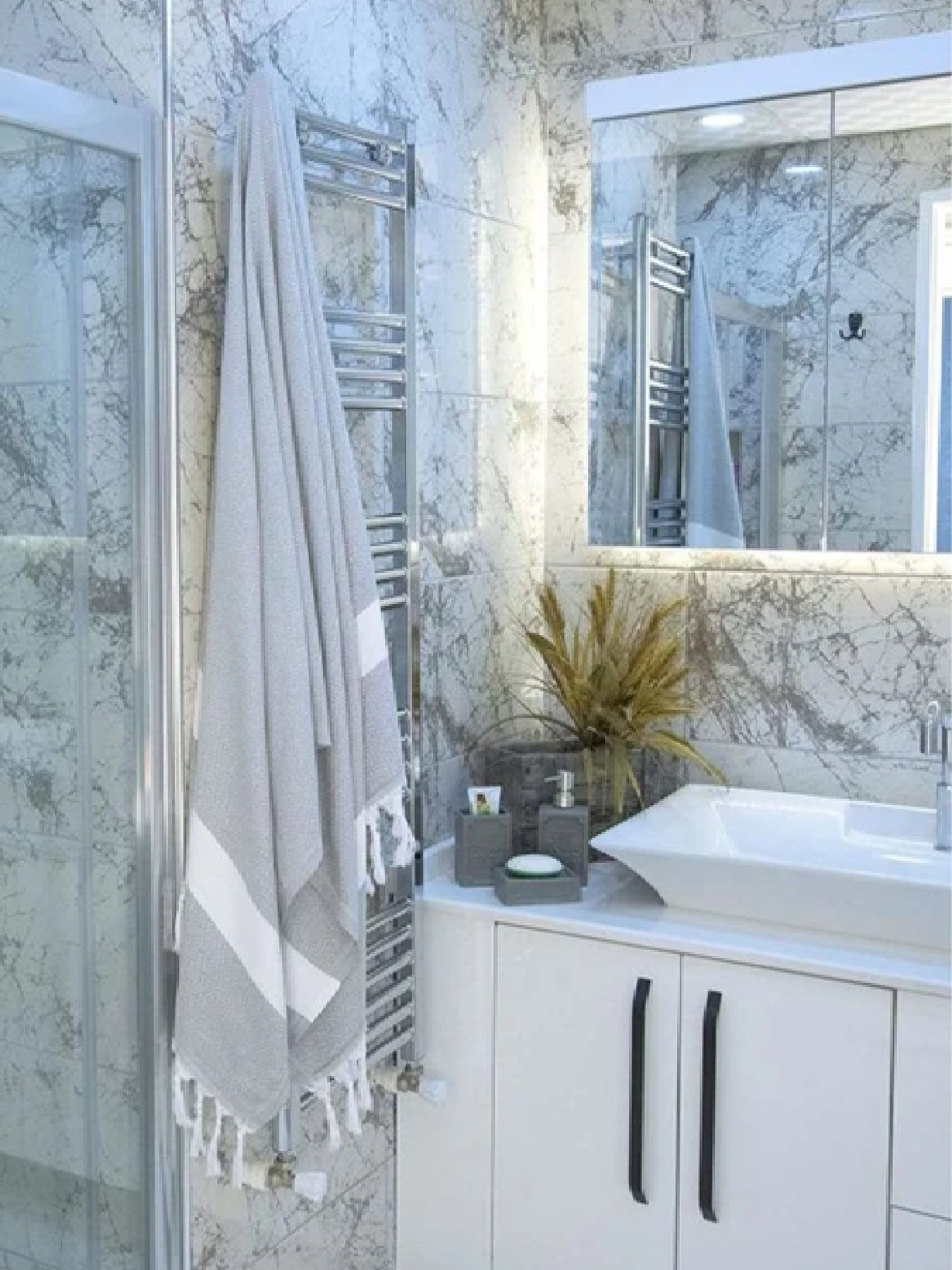 Рушник пештемаль бавовняний для ванної, басейну, пляжа, хамам, spa, саун - XХL Сірий Lovely Svi  модель 3042023 Фото