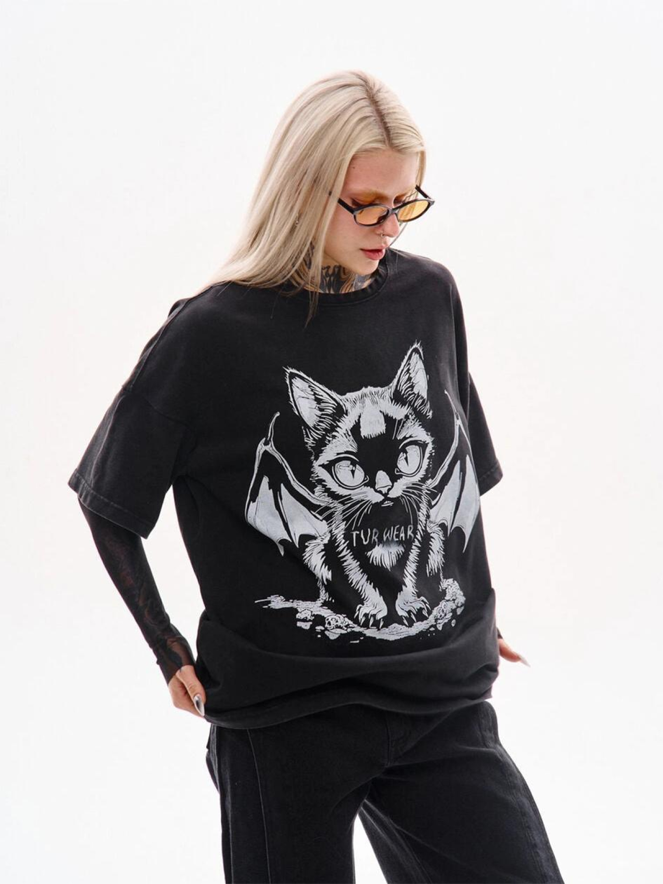 Футболка TUR Хел Кэт модель 00006862-чорний Фото