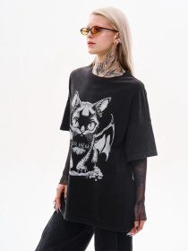 Футболка TUR Хел Кэт модель 00006862-чорний Фото