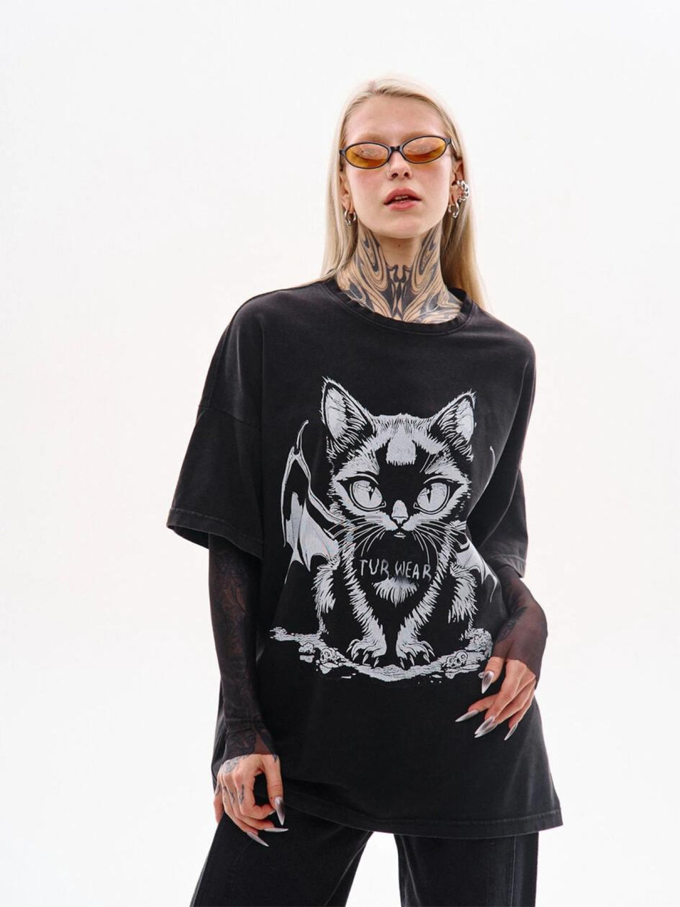 Футболка TUR Хел Кэт модель 00006862-чорний Фото