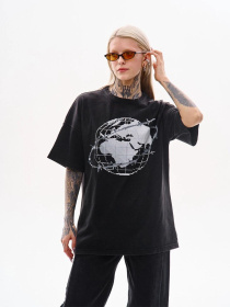 Футболка TUR модель 00006859-чорний Фото