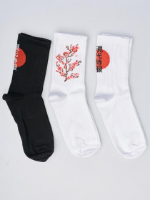 Набор носков TUR Японія модель 00004466-чорно-білий Фото