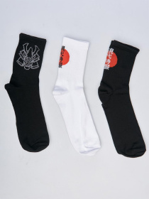 Набор носков TUR Японія модель 00004467-чорно-білий Фото