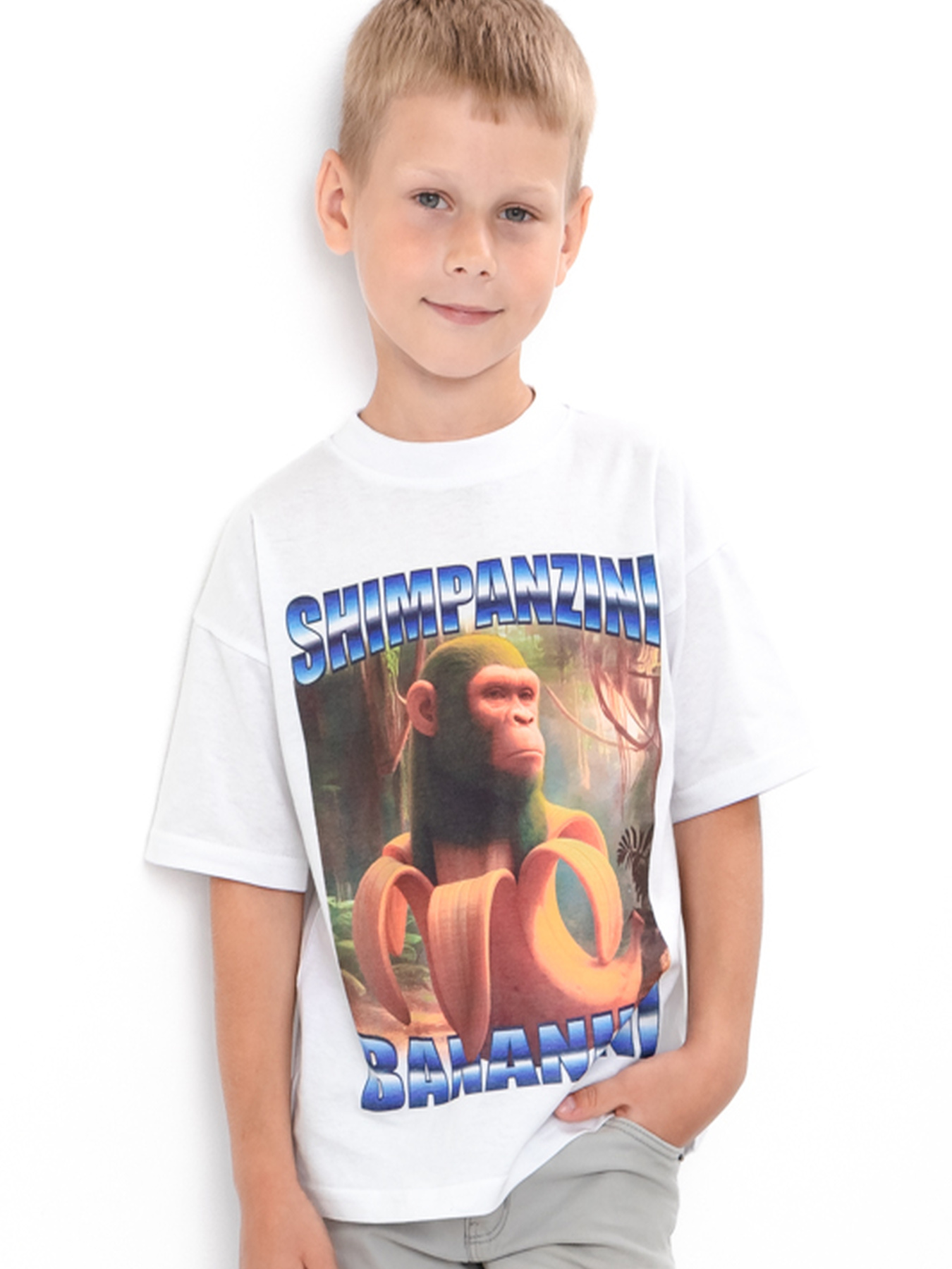 Футболка Носи своє модель 6414-001-33-3-shimpanzini-bananini Фото