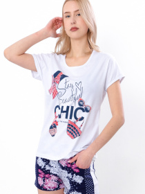 Пижама Носи своє модель 8072-002-33-hrizantema-chornilxno-sinj Фото