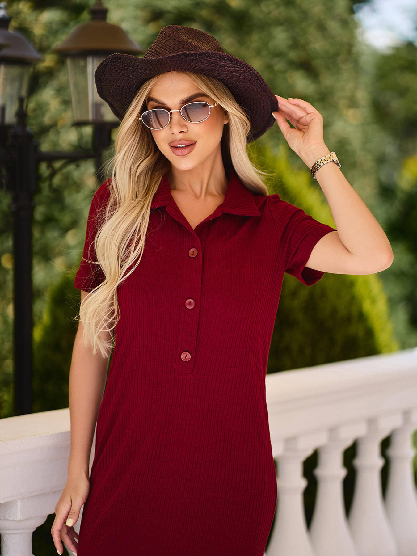 Сукня максі ISSA Plus модель 14756_бордовый Фото