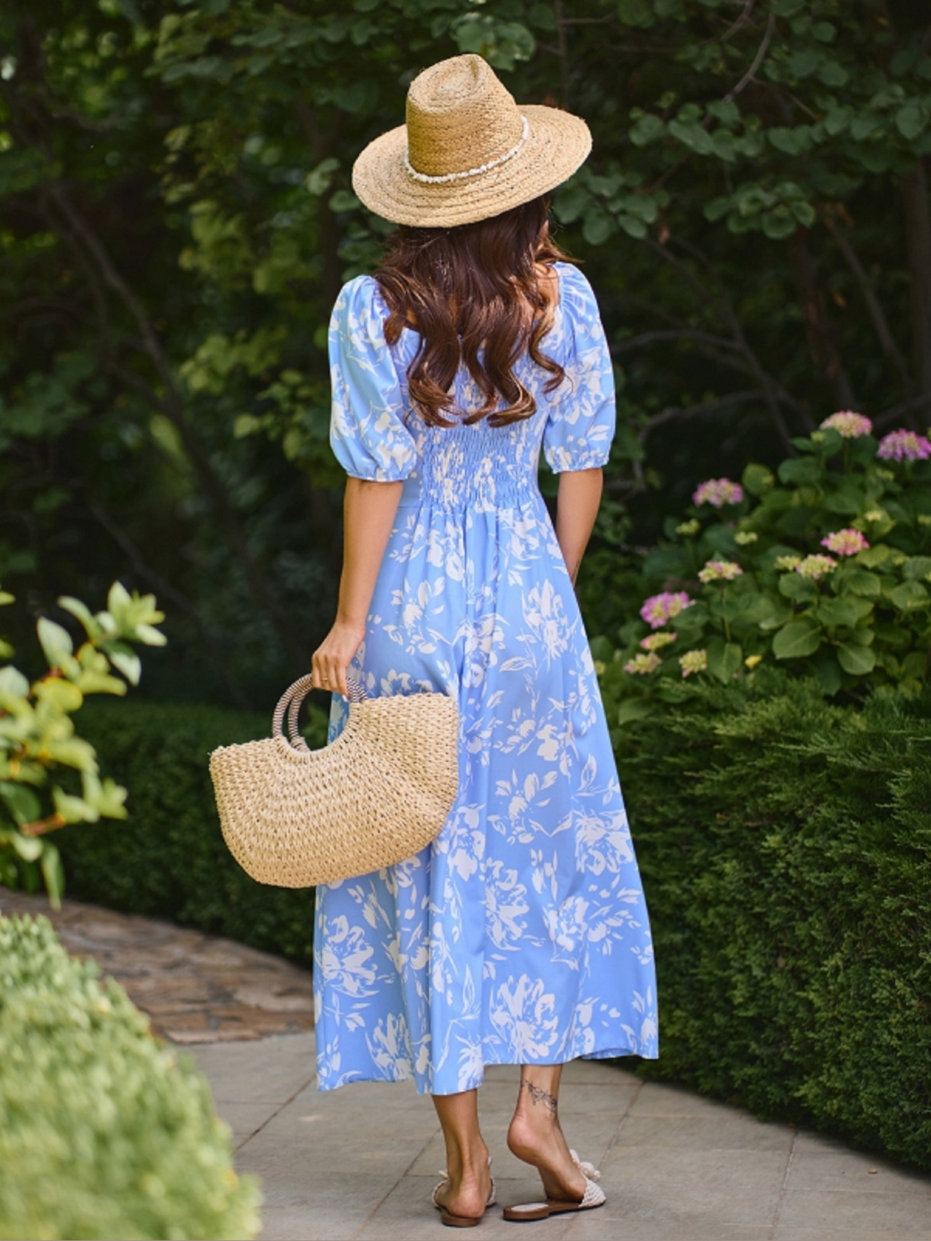 Платье миди ISSA Plus модель SA-635_голубой Фото