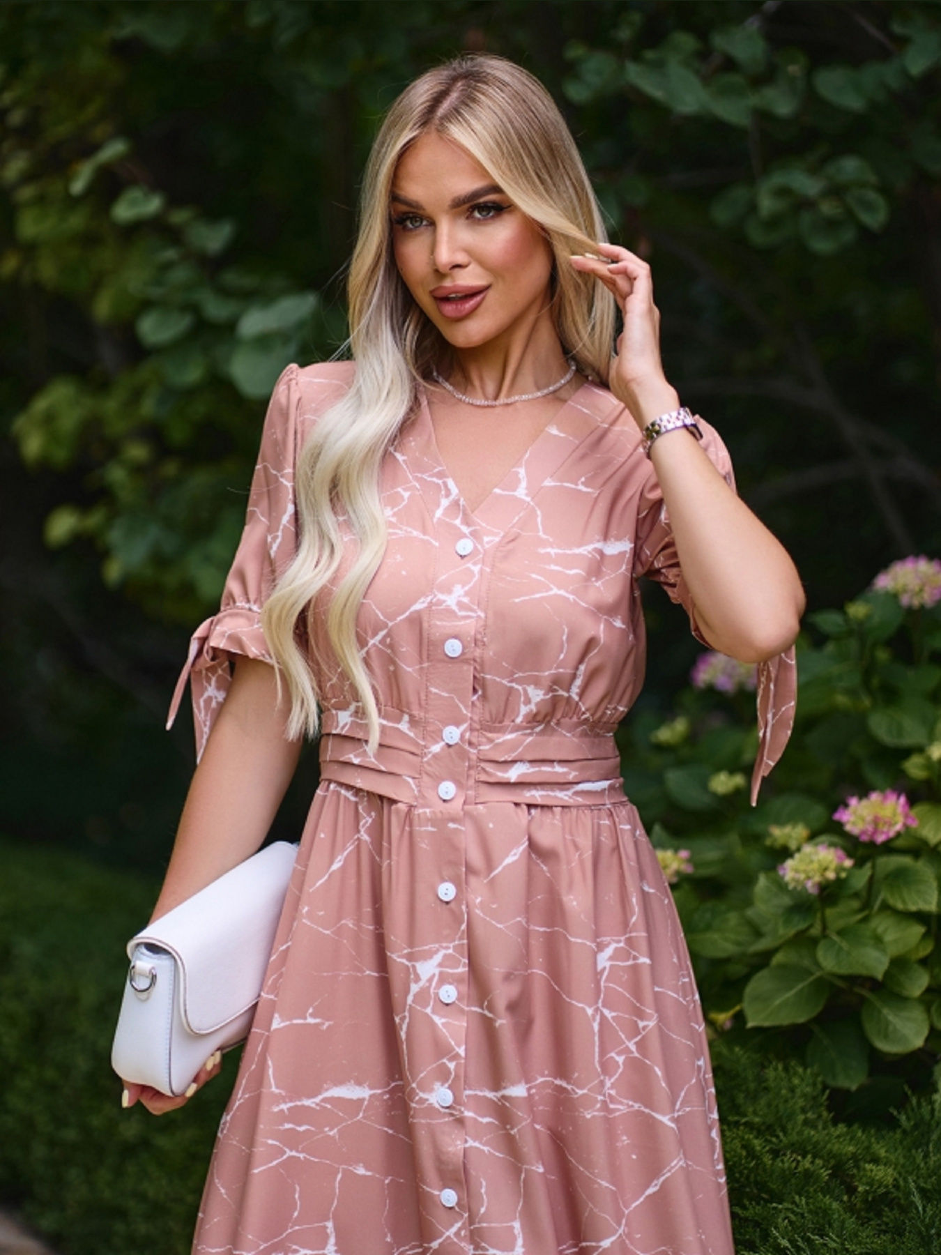 Сукня міді ISSA Plus модель SA-638_бежевый Фото