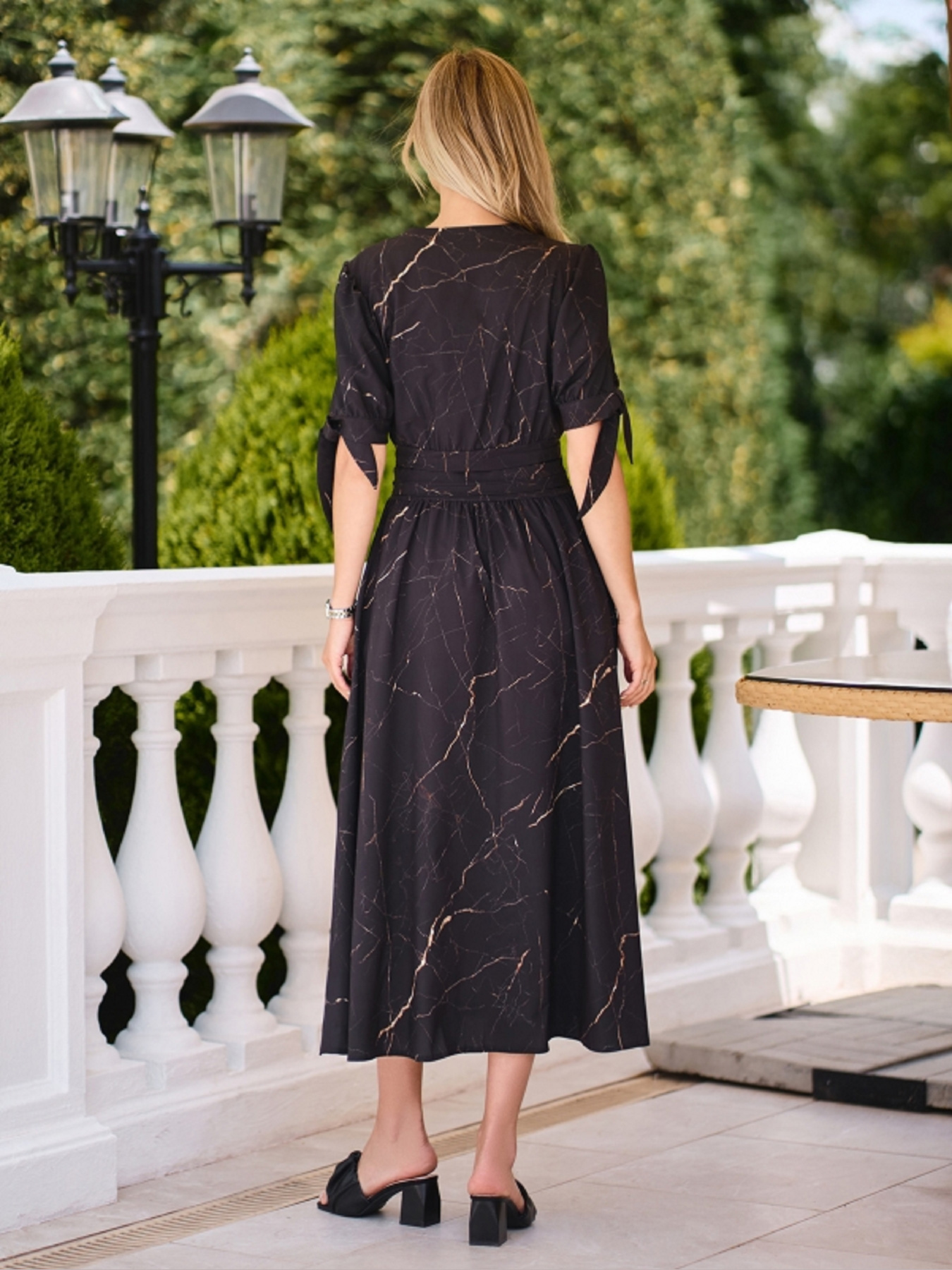 Платье миди ISSA Plus модель SA-638_черный Фото