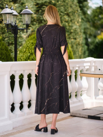 Платье миди ISSA Plus модель SA-638_черный Фото