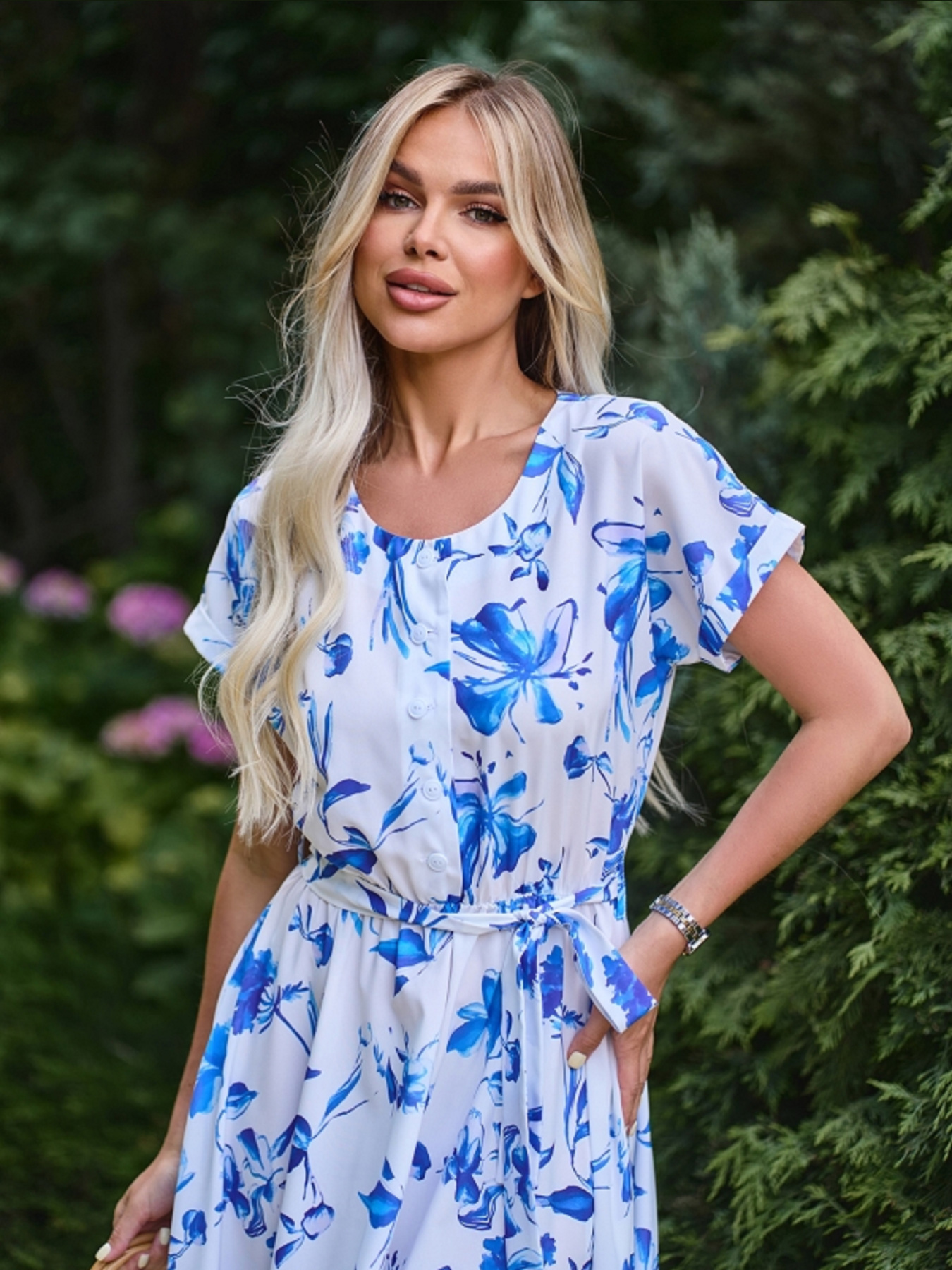 Сукня міді ISSA Plus модель SA-640_белый Фото