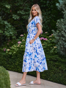 Сукня міді ISSA Plus модель SA-640_белый Фото