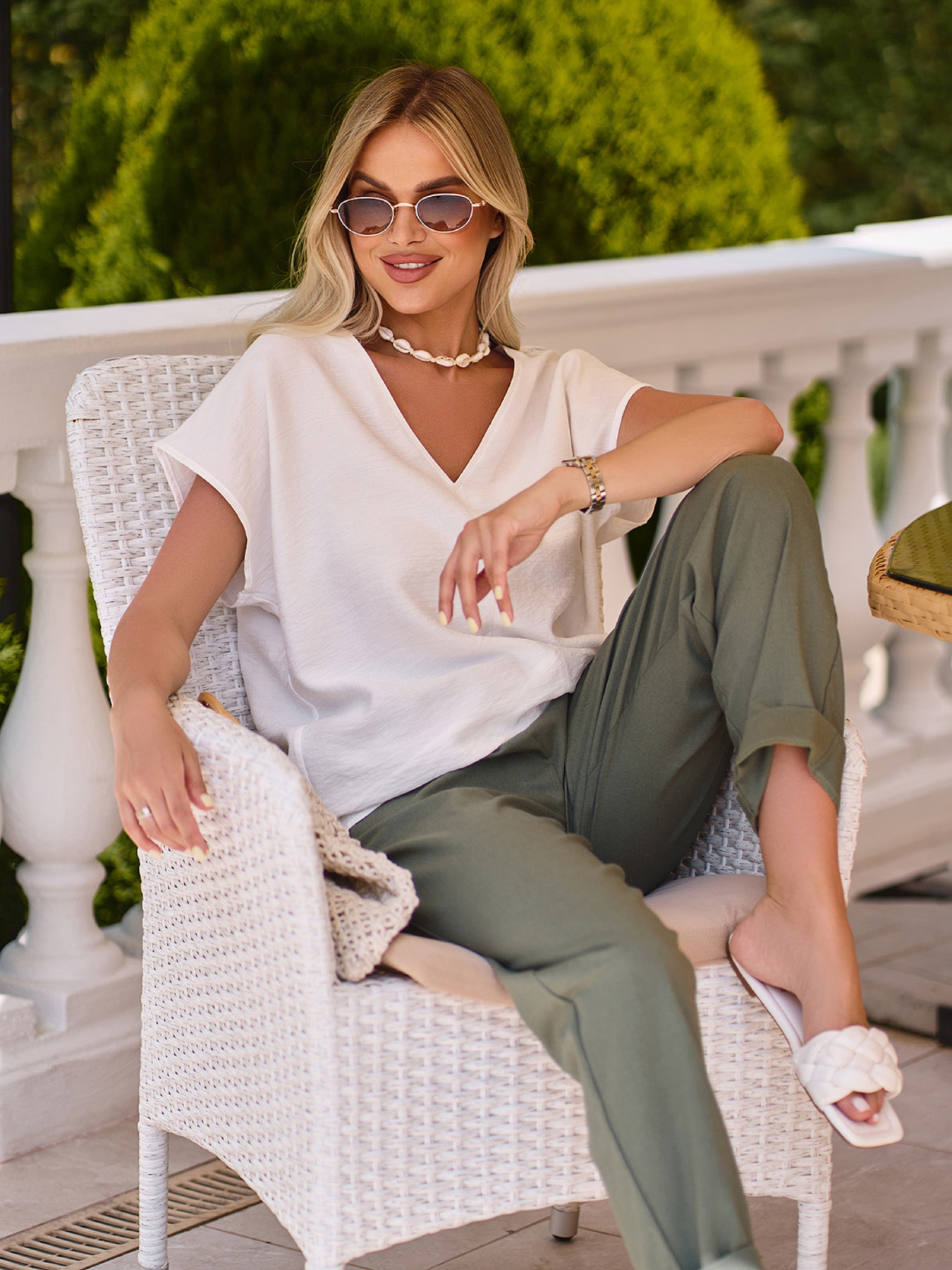 Брюки повседневные ISSA Plus модель 15221_оливковый Брюки повседневные ISSA Plus модель 15221_оливковый Фото