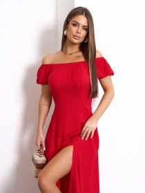 Сукня міді ISSA Plus модель 15159A_красный Фото