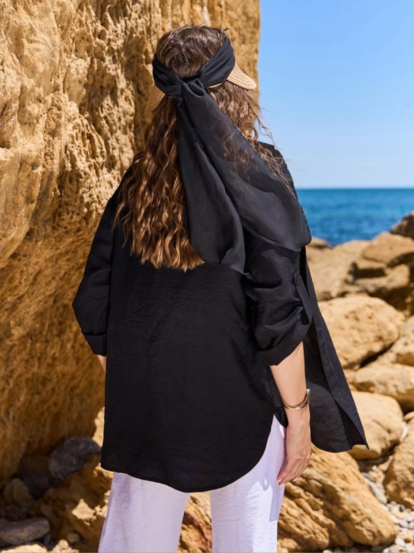 Рубашка повседневная ISSA Plus модель SA-641_черный Фото