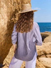 Рубашка повседневная ISSA Plus модель SA-641_серый Фото