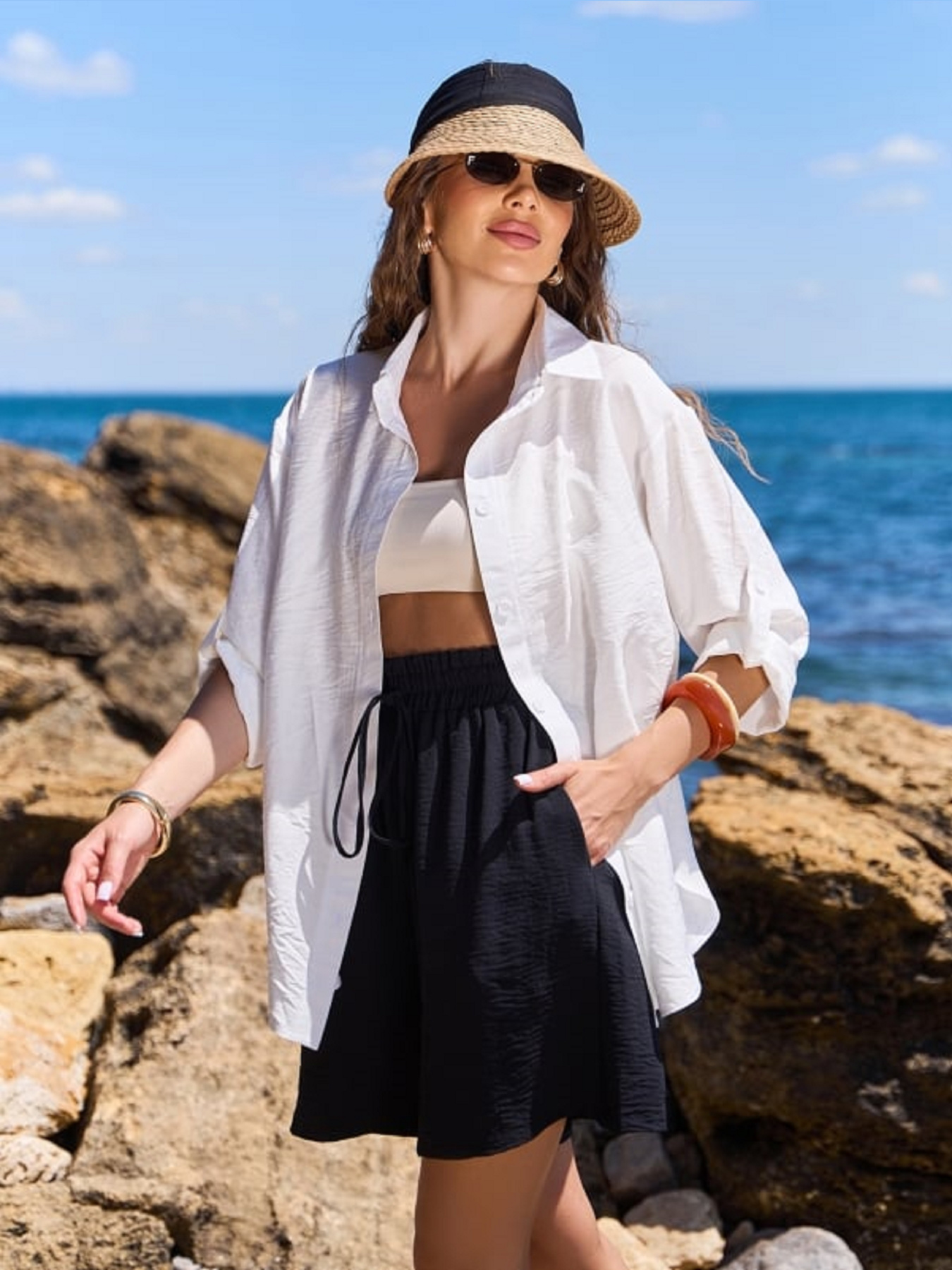 Рубашка ISSA Plus модель SA-641_молочный Фото